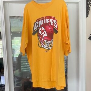 Reebok Yellow Kansas City Chiefs Short Sleeve Tee